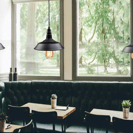 LNC Kitchen Island Pendant Lighting for Dining Room, French Country Chandeliers Lightings Home Decro, 3-Pack Black Indoor Industrial Ceiling Hanging Lamp