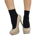 thumbnail image 6 of ToBeInStyle Womens Classic Opaque Nylon Anklet Fashion Novelty Socks - Black, 6 of 6