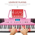 thumbnail image 2 of Best Choice Products 61-Key Beginners Complete Electronic Keyboard Piano Set w/ LCD Screen, Lighted Keys - Pink, 2 of 7