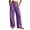 Purple, variant on Horkkom Pants for Women Cotton High Waisted Drawstring Pants Casual Loose Pleated Pants with Pockets L