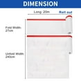thumbnail image 4 of Unique Bargains Masking Paper with Tape 2000x240cm/65.62ftx94.49" 3 Pcs Pre-Taped Paper Film Kit White Red PE Film Paper, 4 of 7