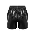 thumbnail image 3 of inhzoy Kids Girls Boys Hip Hop Dance Shorts Metallic Shiny Shorts Stage Performance Black 6, 3 of 5