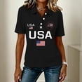 thumbnail image 4 of Trgacdwlo 1776-2026 4th of July Womens Golf Polo Shirt Freedom Womens 250th Anniversary USA Shirt Short Sleeve Golf Shirt Women, 4 of 6