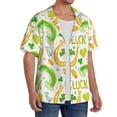 thumbnail image 2 of Fotbe St Patrick's Day1 Camisa Estampada de Manga Corta para Hombre, Casual de Verano, Estilo Playero, Sin Arrugas-Small, 2 of 5