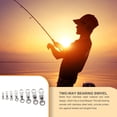 thumbnail image 1 of VONKY 5 Pcs Connecteurs Pivotants Roulants Anneaux Solides Portables en Acier Inoxydable Pièces de Pêche 2, 1 of 6