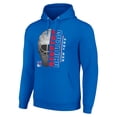 thumbnail image 2 of Men's Starter Blue New York Rangers Half Helmet Fleece Pullover Hoodie, 2 of 3