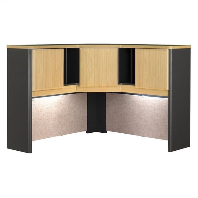 Series A 48" Corner 3 Door Hutch in Beech Finish - Engineered Wood