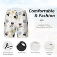 thumbnail image 6 of Picia Cute Cat pattern Mens Swim Trunks with Compression Liner Stretch Beach Shorts Quick Dry with Zipper Pockets No-Chafing Board Shorts-Small, 6 of 9