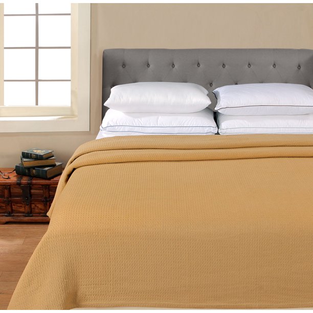 Better Homes & Gardens 100 Cotton Waffle Weave Full/Queen Blanket in Tan