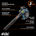 thumbnail image 2 of SENIX BL4QL-L 125 MPH at 410 CFM 26.5cc Gas Powered Handheld Leaf Blower, 2 of 9