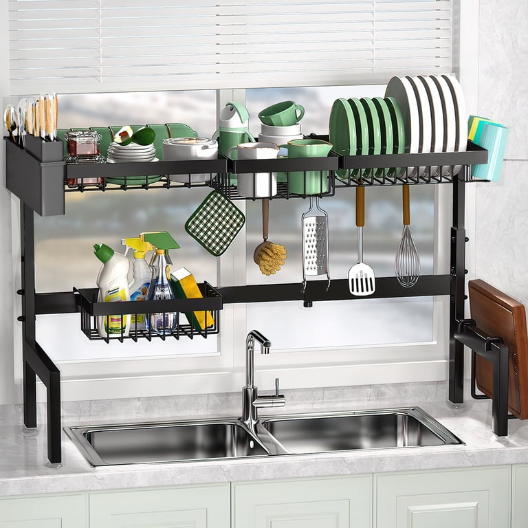 WLRETMCI Over The Sink Dish Drying Rack, 2-Tier photo 4