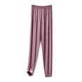 thumbnail image 2 of YYDGH Women's Home Pajamas Pants Elastic Waist Cuffed Hem Soft Lounge Pants Casual Loose Fit Sleep Pajama Bottoms with Pockets Daily Wear, 2 of 6