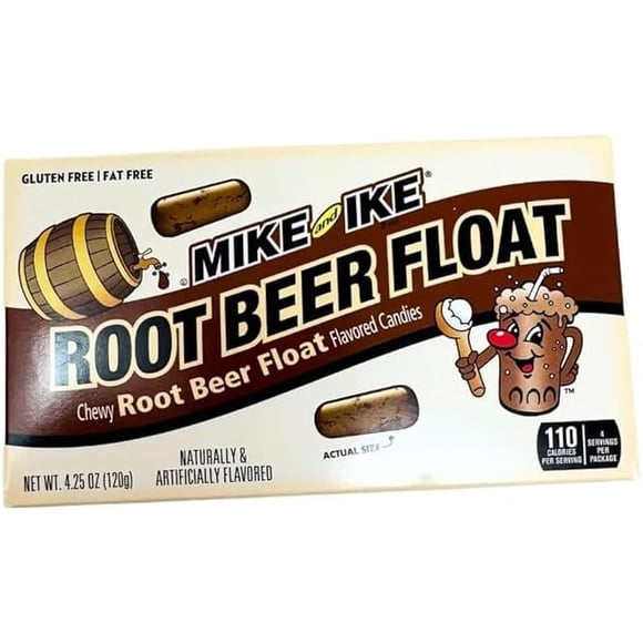 Mike and Ike Root Beer Float Chewy Candy – 4.25 oz Theater Boxes (12 pack)