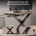 thumbnail image 4 of FitStand Home Office Height Adjustable Standing Desk Converter Special Walnut 42" U-Shape with Keyboard Tray, 4 of 7
