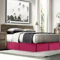 thumbnail image 2 of 14" Tailored Pleated Bed Skirt Dust Ruffle, Cal King, Hot Pink, by Clara Clark, 2 of 4