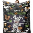 thumbnail image 7 of Happy Halloween Mummy Cartoon Mouse Flannel Blanket, suitable for sofa bedroom office or camping, suitable for all seasons 60*50, 7 of 7