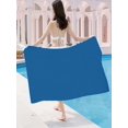 thumbnail image 4 of Cififendec Beach Towel, 31.5" x 51.2" Solid Color Super Soft Quick Dry Sand Free Oversized Bath Pool Swim Towel, Lightweight Travel Bath Towels Vacation Supplies, 31.5" x 51.2", Blue, 4 of 5