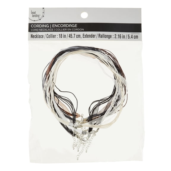 Bead Landing 18" Ribbon Cord Necklaces, 12 Packs: 6 ct. (72 total)