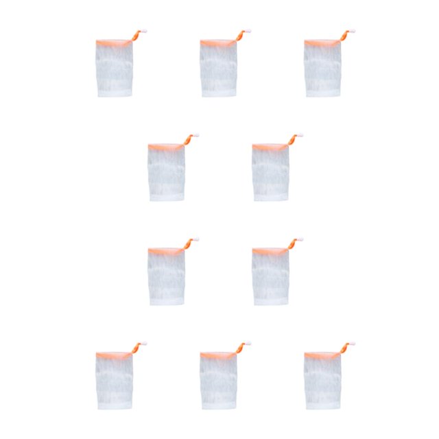 Advancent Gel Jabón Bolsas Limpiador facial Baño Burbuja Red Cuerpo Hecho a mano Naranja 10piezas