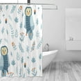 thumbnail image 2 of Coolnut Owls and Plants Bath Shower Curtain Liners 72"x72", 100% Polyester Waterproof with C-Shaped Curtain Hook Modern Bathroom Decoration 1 Panel, 2 of 5