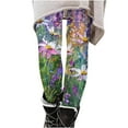thumbnail image 7 of jjayotai Boho Floral Print Leggings for Women, Trendy Art Painting Beach Summer Fall Clothes Yoga Pants High Waisted Capri Trousers, 7 of 7