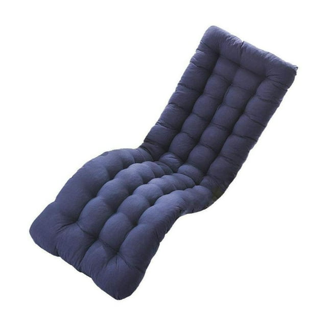 Comfortable Polyester Garden Recliner Cushion Thickened Cushion Rocking Chair Thicken Mat Outdoor Indoor Navy A