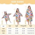 thumbnail image 4 of FORMRS Wearable Blanket Hoodie with Sleeves for Kids Cozy Flannel Sweatshirt, Purple Colorful Circles, 4 of 7