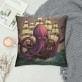 thumbnail image 2 of COMIO Funny Purple Octopus in Ocean Throw Pillow Covers Pillow Cover Throw Pillow Cases Double Sided Plush Pillow Covers Decorative Throw Pillows Covers for Couch Living Room Bedroom, 2 of 5