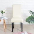 thumbnail image 3 of Chair Covers for Dining Room Set of 4 Pack Stretch Ivory Chair Slipcovers for Parson Chairs 4 Pieces Washable Removable, 3 of 6