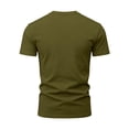 thumbnail image 5 of Mens T-shirts Short Sleeve V Neck Pocket Tee Solid Color Slim Fit Casual Summer Top Army Green L, 5 of 10