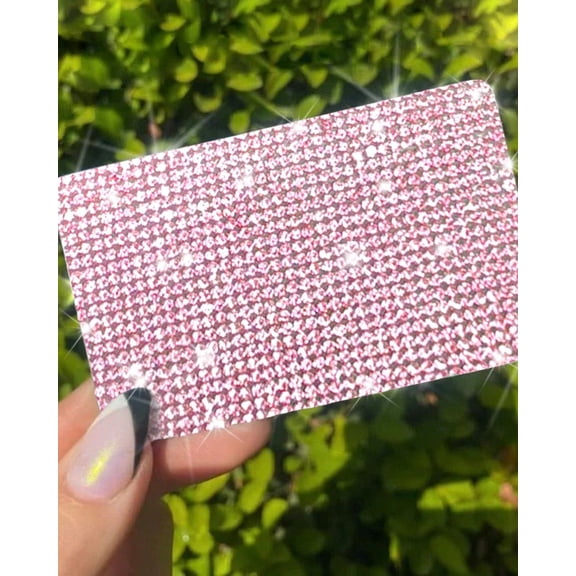 ExotixCard The Original  Drill Rhinestone Reflective Sticker Ultra Bling Debit - Credit Card Skin Shiny Removable Cover Especially Bright Back Information, No Bubble, Use By TAP