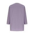 thumbnail image 4 of Xdegoge Past Purchases Linen Shirts for Women Short Plus Size Sleeve V Neck Tops Oversized Split Summer Fashion Tee Shirts Casual Shirts Loose Fit Casual Blouses Ropa Mujer Recent Purchases, 4 of 7