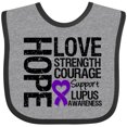 thumbnail image 3 of Inktastic Lupus Hope Love Strength 2 Boys or Girls Baby Bib, 3 of 4