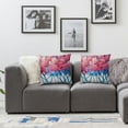 thumbnail image 2 of nygtbtfer Watercolor Flamingos Pillowcases Abstract Animal Art Painting Pillow Case Decorative Throw Pillow Cover for Home Sofa Office  White, 2 of 7