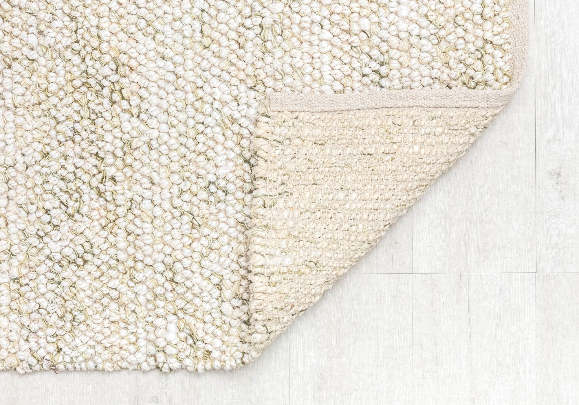 Rugs America Sage Confetti DR10D Solid Farmhouse White Area Rug, 5’0”x7’0”