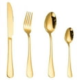 thumbnail image 4 of Gold Silverware Set 24-Piece Stainless Steel Satin Finish Flatware Set Service for 6  Kitchen Utensil Set  Tableware Cutlery Set for Home and Restaurant Christmas Set Gift Box, 4 of 5