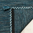 thumbnail image 5 of SAFAVIEH Montauk Bijar Solid Cotton Runner Rug, Blue/Black, 2'3" x 9', 5 of 6