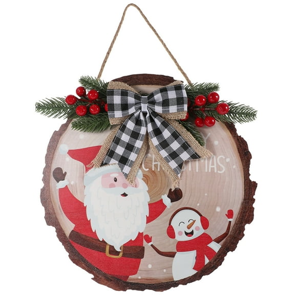 Christmas Tree Decorations Merry Wreath Front Door Wreaths Wooden Hanging Sign Country Holiday Welcome Garland (gp09a)