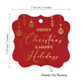 thumbnail image 7 of Inkdotpot Real Gold Foil Merry Christmas & Happy Text Tags Favor Bracket Shape Hang Pack Of 100 Paper Tags, 7 of 7