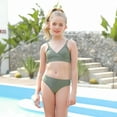 LOVEBAY Girls 3 Piece Swimsuit with Removable Chest Padded Floral