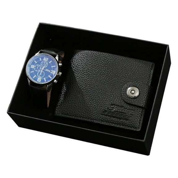 Gift Sets for Men Birthday Gifts for Men Watch Wallet Gift Set Mens Gift Box for Men PU Wallet Set for Men Gift Box Gift Baskets for Men Birthday Mens Gift Box Set Gift Set for Him Watch
