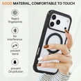 thumbnail image 5 of For iPhone 17 Pro Max Case Compatible with MagSafe, Rugged PC+TPU Back Cover with Magnetic 360° Kickstand Ring Holder, Anti-Scratch, Shock-Absorbent, Non-Slip Grip, Anti-Fingerprint,Black, 5 of 10
