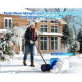 thumbnail image 4 of JoanKaren Pelle à Neige de 29 Pouces avec Roues, Pousse-Neige en Métal Robuste, Lame Inclinée à 5 Positions et Poignée à Hauteur Réglable à 5 Niveaux, Bleu, 4 of 8