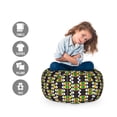 thumbnail image 2 of Kente Pattern Storage Toy Bag Chair, Traditional Style Design with Triangular Details Funky Pattern Print, Stuffed Animal Organizer Washable Bag, Small Size, Multicolor, by Ambesonne, 2 of 3