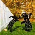 thumbnail image 3 of Estacas de metal para tulipanes de conejo, estacas decorativas para jardín, decoración de jardín de conejo de 15 pulgadas, patio de silueta de conejo negro (conejo), 3 of 5