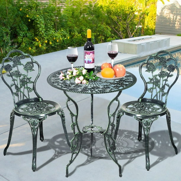 Patio Furniture Cast Aluminum Rose Design Bistro Set Antique Green Com - Hansen Cast Aluminum Patio Furniture Patio Furniture Cast Aluminum Rose Design Bistro Set Antique Green Com - Hansen Cast Aluminum Patio Furniture
