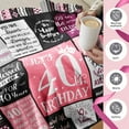 thumbnail image 5 of 40th Birthday Gifts Women Blanket 60\u201dX50\u201d, 40th Birthday Decorations Women, 40th Birthday Gift Ideas, Happy 40th Birthday Gifts for Women, 1984 Birthday Gifts for 40 Year Old Woman Throws, 5 of 6