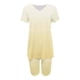 thumbnail image 4 of ICHUANYI Clearance Women Fashion V-Neck Blouse Short Sleeve Tops Shorts Casual Suit Sets(Yellow, XL) ICHUANYI WER2023080702309, 4 of 4