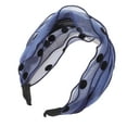 thumbnail image 4 of Unique Bargains 1 Pc Fashion Polka Dot Wide Headbands for Women Blue, 4 of 6