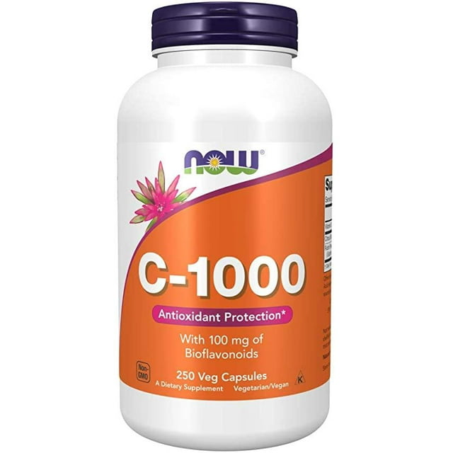 Vitaminas Now Vitamina C 1000mg 250 Cápsulas Now C-1000